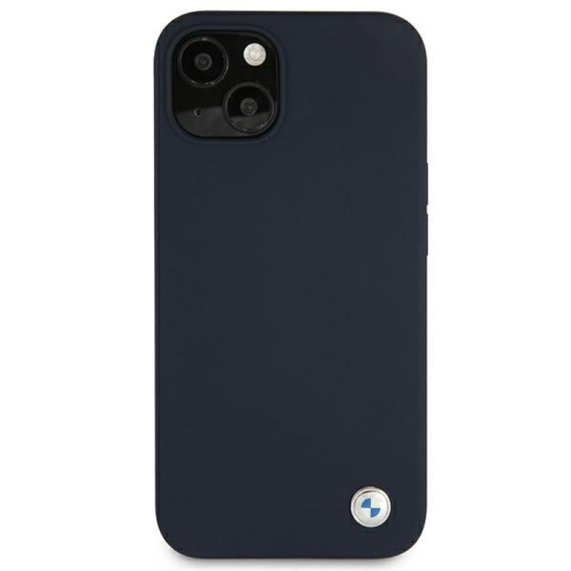 BMW BMHCP13SSILNA Apple iPhone 13 mini Hardcase Hülle Silicone Signature, Marineblau