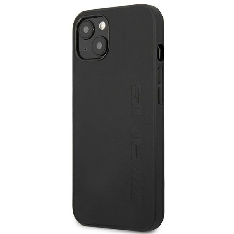 Mercedes-AMG AMHCP14SDOLBK Apple iPhone 14 Hardcase Leather Hot Stamped, Schwarz