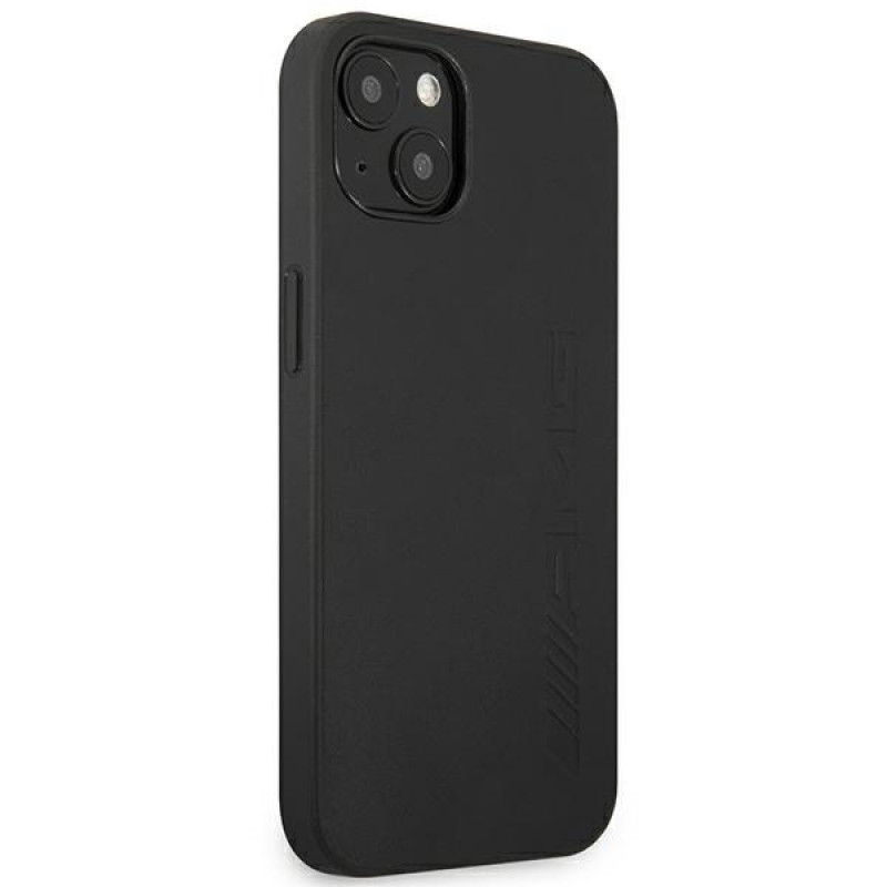 Mercedes-AMG AMHCP14MDOLBK Apple iPhone 14 Plus / 15 Plus Hardcase Leather Hot Stamped, Schwarz