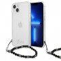 Guess GUHCP13SKPSBK Apple iPhone 13 mini Hardcase Hülle Black Pearl, Transparent