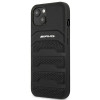 Mercedes-AMG AMHCP14MGSEBK Apple iPhone 14 Plus / 15 Plus Hardcase, Leather Debossed Lines, schwarz