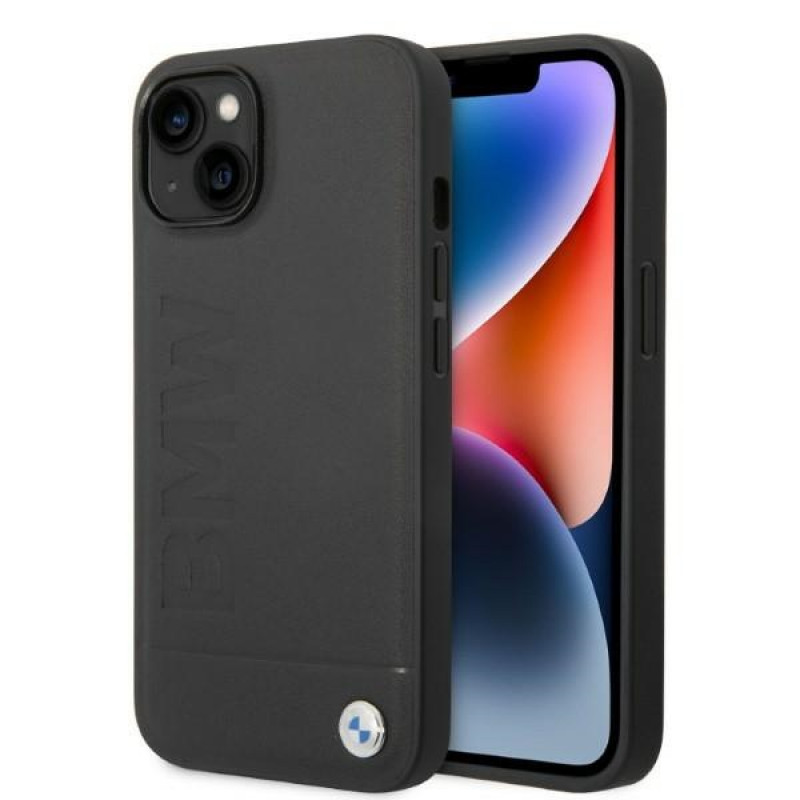 BMW BMHMP14SSLLBK Apple iPhone 14 Hardcase, Signature Logo Imprint MagSafe, schwarz