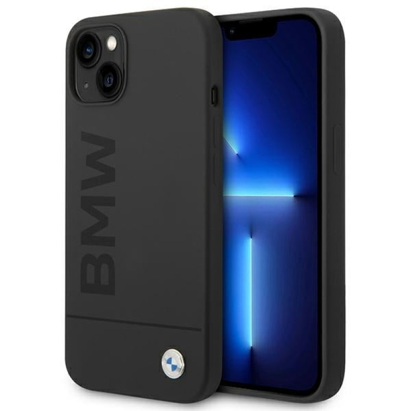 BMW BMHMP14MSLBLBK Apple iPhone 14 Plus / 15 Plus Hardcase, Silicone Signature Logo MagSafe, schwarz