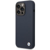 BMW BMHMP14XSILNA Apple iPhone 14 Pro Max Hülle, Silicone Metal Logo MagSafe, navy