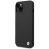 BMW BMHCP14SSILBK Apple iPhone 14 Hülle, Silicone Metal Logo, schwarz