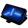BMW BMBKP14L22RVSK Leather Stamp Blue Lines Bookcase für Apple iPhone 14 Pro 6,1", schwarz