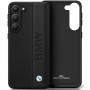 BMW BMHCS23M22RDPK Leather Textured & Stripe Hardcase für Samsung Galaxy S23+ (S916), schwarz