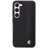 BMW BMHCS23M22RDPK Leather Textured & Stripe Hardcase für Samsung Galaxy S23+ (S916), schwarz