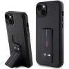 BMW Grip Stand Hot Stamp Hülle für Apple iPhone 14 / 15 / 13, schwarz