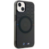 BMW BMHMP14MHGPK Pattern MagSafe Hardcase für Apple iPhone 14 Plus / 15 Plus, grau