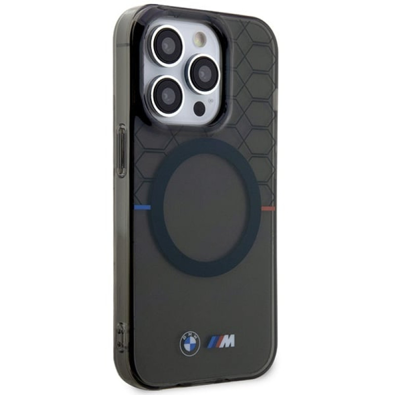 BMW BMHMP14XHGPK Pattern MagSafe Hardcase für Apple iPhone 14 Pro Max, grau
