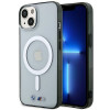 BMW BMHMP14SHCRS Silver Ring MagSafe Hardcase für Apple iPhone 14, transparent