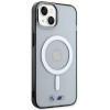 BMW BMHMP14SHCRS Silver Ring MagSafe Hardcase für Apple iPhone 14, transparent