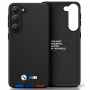 BMW BMHCSA5422PTDK Leather Stamp Tricolor Hardcase für Samsung Galaxy A54 (A546), schwarz