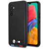 BMW BMHCSA5422PTDK Leather Stamp Tricolor Hardcase für Samsung Galaxy A54 (A546), schwarz