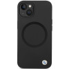 BMW BMHMP14SSILBK2 Signature Liquid Silicone MagSafe Hülle für Apple iPhone 14, schwarz