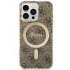 Guess GUHMP13LH4STW 4G MagSafe Hardcase für Apple iPhone 13 Pro, braun