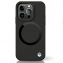 BMW BMHMP14LSILBK2 Signature Liquid Silicone MagSafe Hülle für Apple iPhone 14 Pro, schwarz