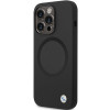 BMW BMHMP14LSILBK2 Signature Liquid Silicone MagSafe Hülle für Apple iPhone 14 Pro, schwarz
