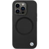 BMW BMHMP14LSILBK2 Signature Liquid Silicone MagSafe Hülle für Apple iPhone 14 Pro, schwarz