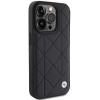 BMW BMHCP15X22RQDK Leder-Stepphülle für Apple iPhone 15 Pro Max, schwarz