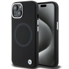 BMW BMHMP15SSILBK2 Signature Liquid Silicone MagSafe Hülle für Apple iPhone 15, schwarz
