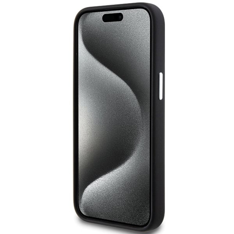 BMW BMHMP15SSILBK2 Signature Liquid Silicone MagSafe Hülle für Apple iPhone 15, schwarz