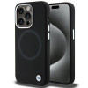 BMW BMHMP15LSILBK2 Signature Liquid Silicone MagSafe Hülle für Apple iPhone 15 Pro, schwarz