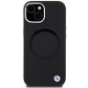 BMW BMHMP15MSILBK2 Signature Liquid Silicone MagSafe Hülle für Apple iPhone 15 Plus / 14 Plus, schwarz