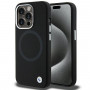 BMW BMHMP15XSILBK2 Signature Liquid Silicone MagSafe Hülle für Apple iPhone 15 Pro Max, schwarz