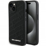 Karl Lagerfeld KLHCP15SPQKPMK Quilted K Pattern Hardcase für Apple iPhone 15, Schwarz