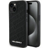 Karl Lagerfeld KLHCP15SPQKPMK Quilted K Pattern Hardcase für Apple iPhone 15, Schwarz