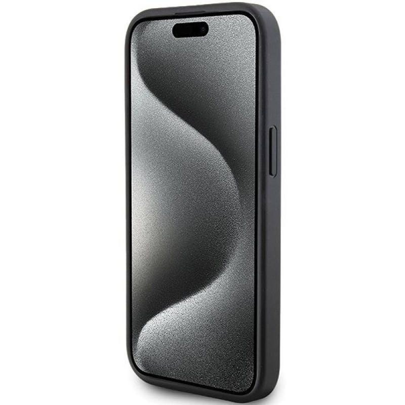 Karl Lagerfeld KLHCP15SPQKPMK Quilted K Pattern Hardcase für Apple iPhone 15, Schwarz