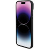BMW BMHCP15MSLLBK Leder-Hot-Stamp-Hardcase für Apple iPhone 15 Plus / 14 Plus, Schwarz