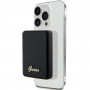 Guess GUPBM3ALGSGK Powerbank 3000 mAh, 5 W, MagSafe Metal Script Logo, Schwarz
