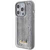 Guess GUHCP15XPSFDGSS Sequin Script Metal Hardcase für Apple iPhone 15 Pro Max, Silber