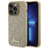Guess GUHCP15LPMSDGSD Disco Metal Script Hardcase für Apple iPhone 15 Pro, Gold