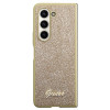 Guess GUHCZFD5HGGSHD Glitter Script Hardcase für Samsung Galaxy Z Fold5, Gold