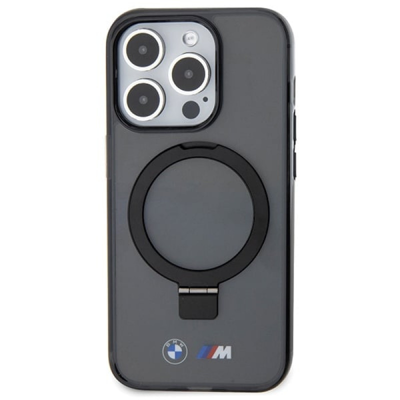 BMW BMHMP15LURSK Apple iPhone 15 Pro Hardcase Ring Stand M Collection MagSafe, schwarz