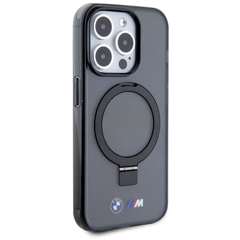 BMW BMHMP15LURSK Apple iPhone 15 Pro Hardcase Ring Stand M Collection MagSafe, schwarz