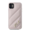 Karl Lagerfeld KLHCN61PQDSMGP Apple iPhone 11 / XR Hardcase Hülle Diagonal Quilted Script, rosa