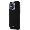 DKNY Apple iPhone 15 Pro Hardcase Liquid Silicone Small Metal Logo MagSafe, schwarz