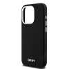 DKNY Apple iPhone 15 Pro Hardcase Liquid Silicone Small Metal Logo MagSafe, schwarz