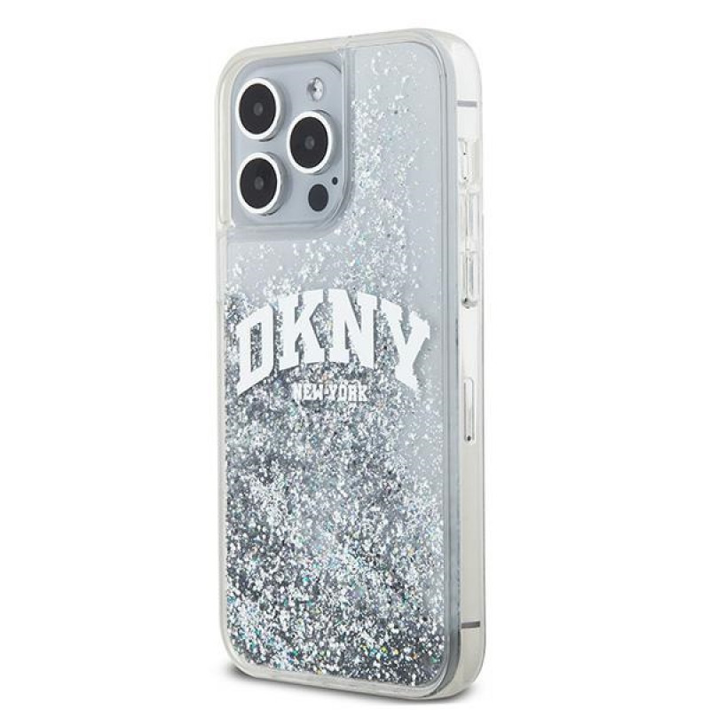 DKNY Apple iPhone 15 Pro Max Hardcase Hülle Liquid Glitter Big Logo