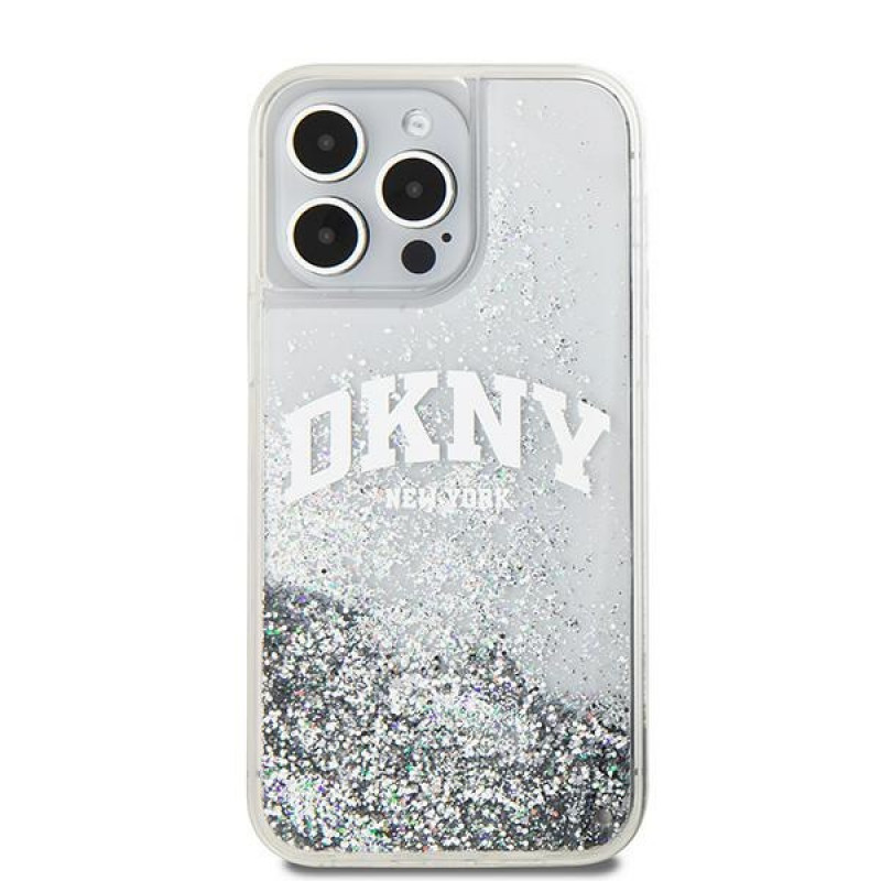 DKNY Apple iPhone 15 Pro Max Hardcase Hülle Liquid Glitter Big Logo