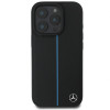 Mercedes MEHMP16L23RURBK Apple iPhone 16 Pro Hardcase MB Blue Line Leather MagSafe, schwarz