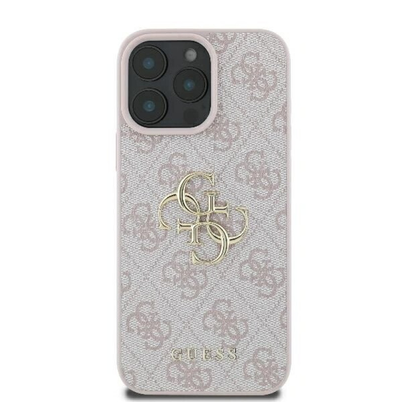 Guess GUHCP16L4GMGPI Apple iPhone 16 Pro Hardcase Hülle 4G Big Logo, rosa