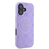 Guess Saffiano Peony Stamp MagSafe Hülle für Apple iPhone 16, lila