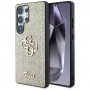 Guess Fixed Glitter Big 4G Metal Logo Hard Case für Samsung Galaxy S25 Ultra, gold