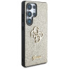 Guess Fixed Glitter Big 4G Metal Logo Hard Case für Samsung Galaxy S25 Ultra, gold